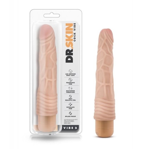 JUGUETES - DR SKIN COCK VIBE 2 BEIGE